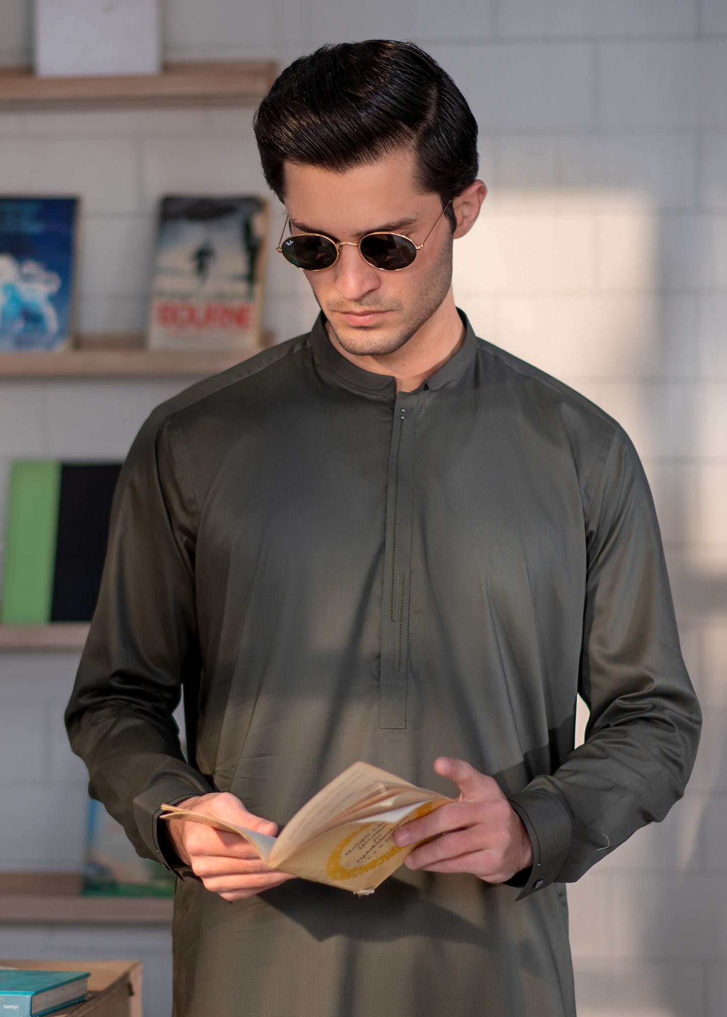 Modern Pine Green Stitched Suit for Men | Elegant Eastern Formal Wear