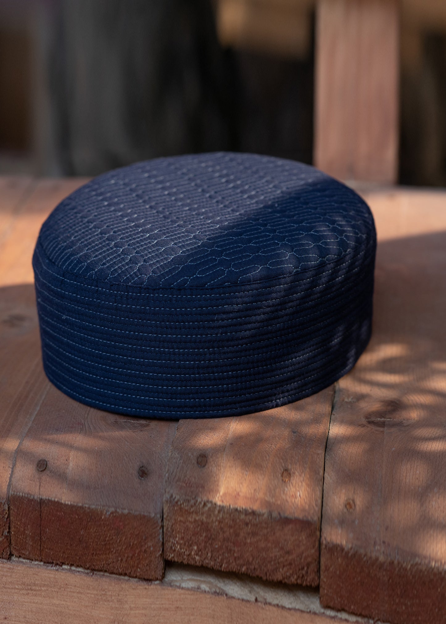 Navy blue Suiting Cap - Single Embroidery - Men