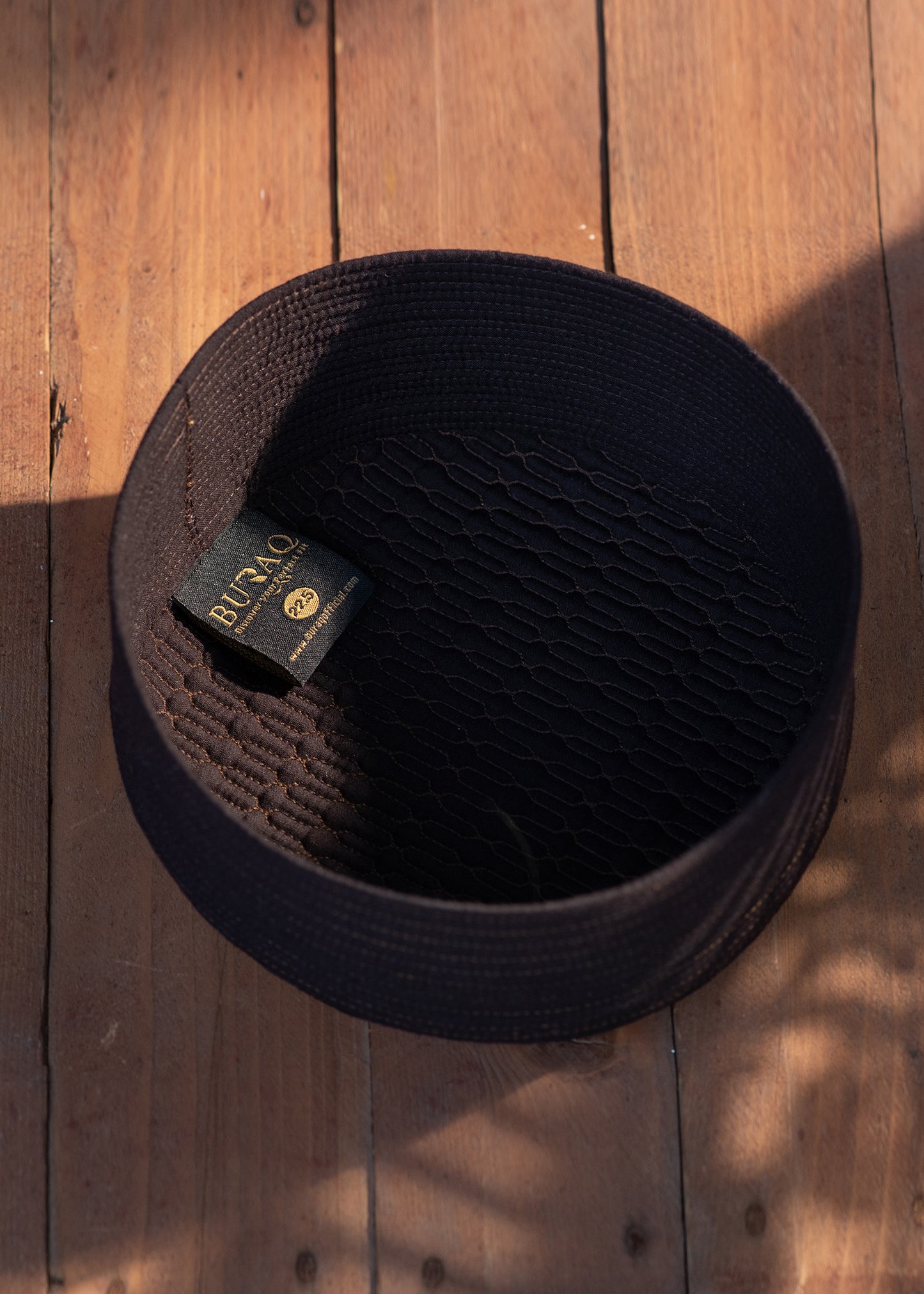 Chocolate Brown Suiting Cap - Single Embroidery - Men
