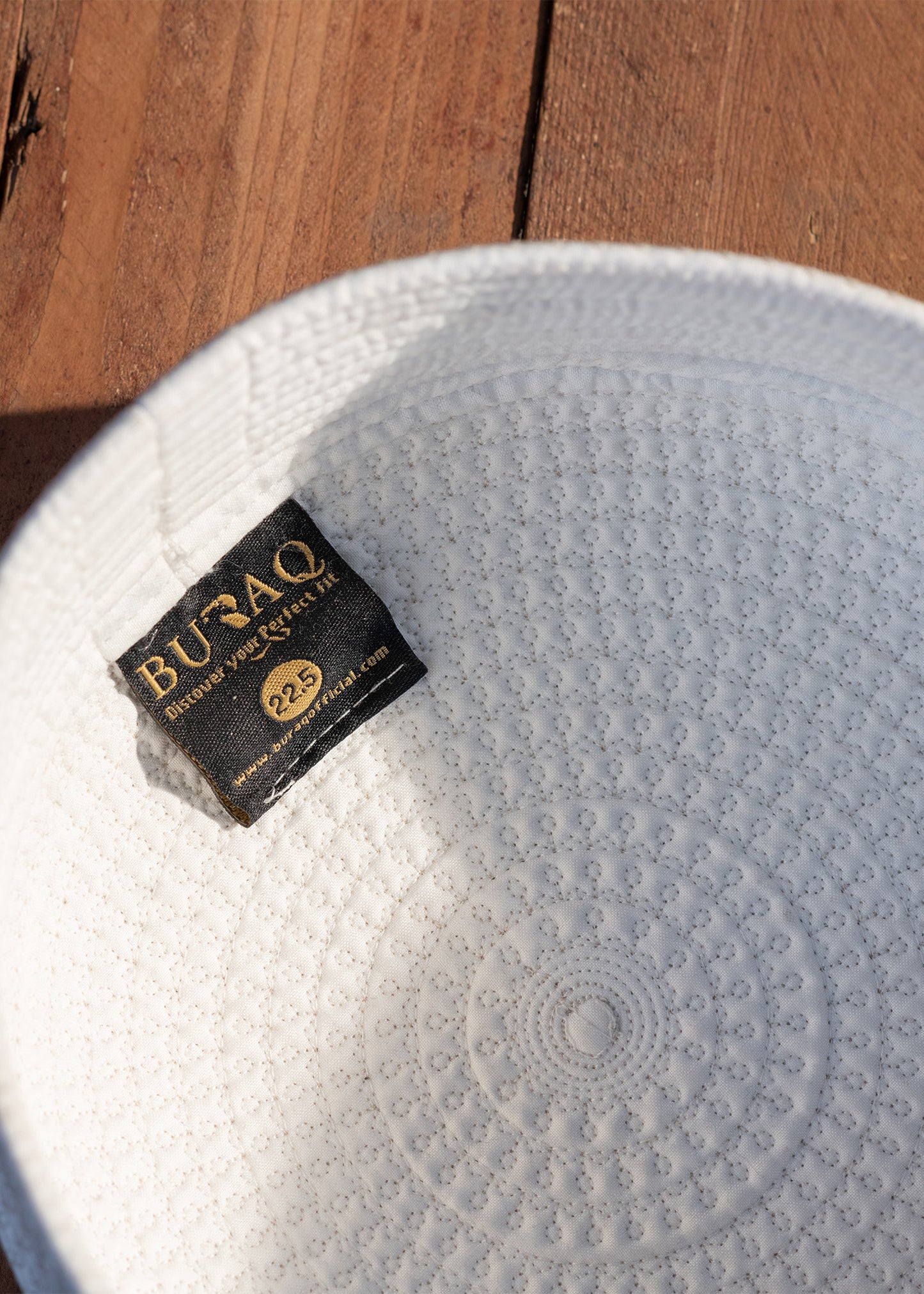 White Suiting Cap - Double Embroidery - Men