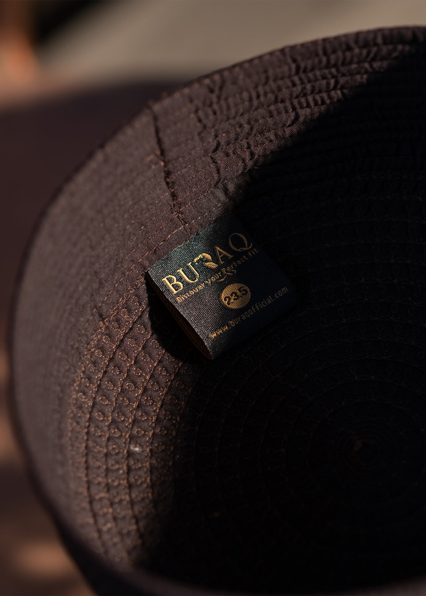 Chocolate Brown Suiting Cap - Double Embroidery - Men