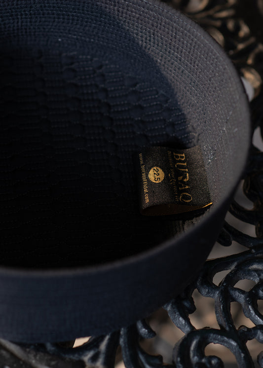 Black Suiting Cap - Single Embroidery - Men
