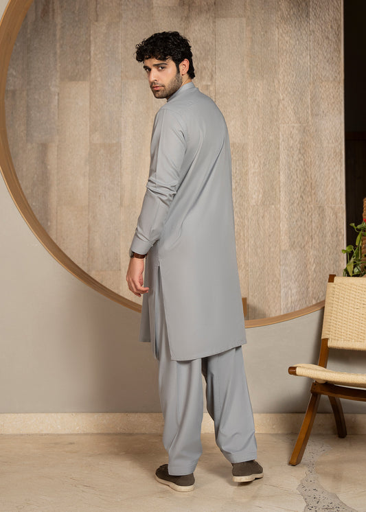 Grey Kameez Shalwar - Men
