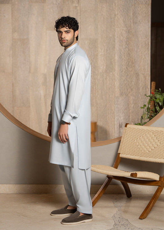 Ice Blue Ban Kameez Shalwar - Men