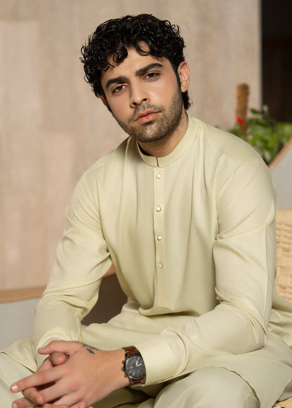 Cream Kameez Shalwar - Men