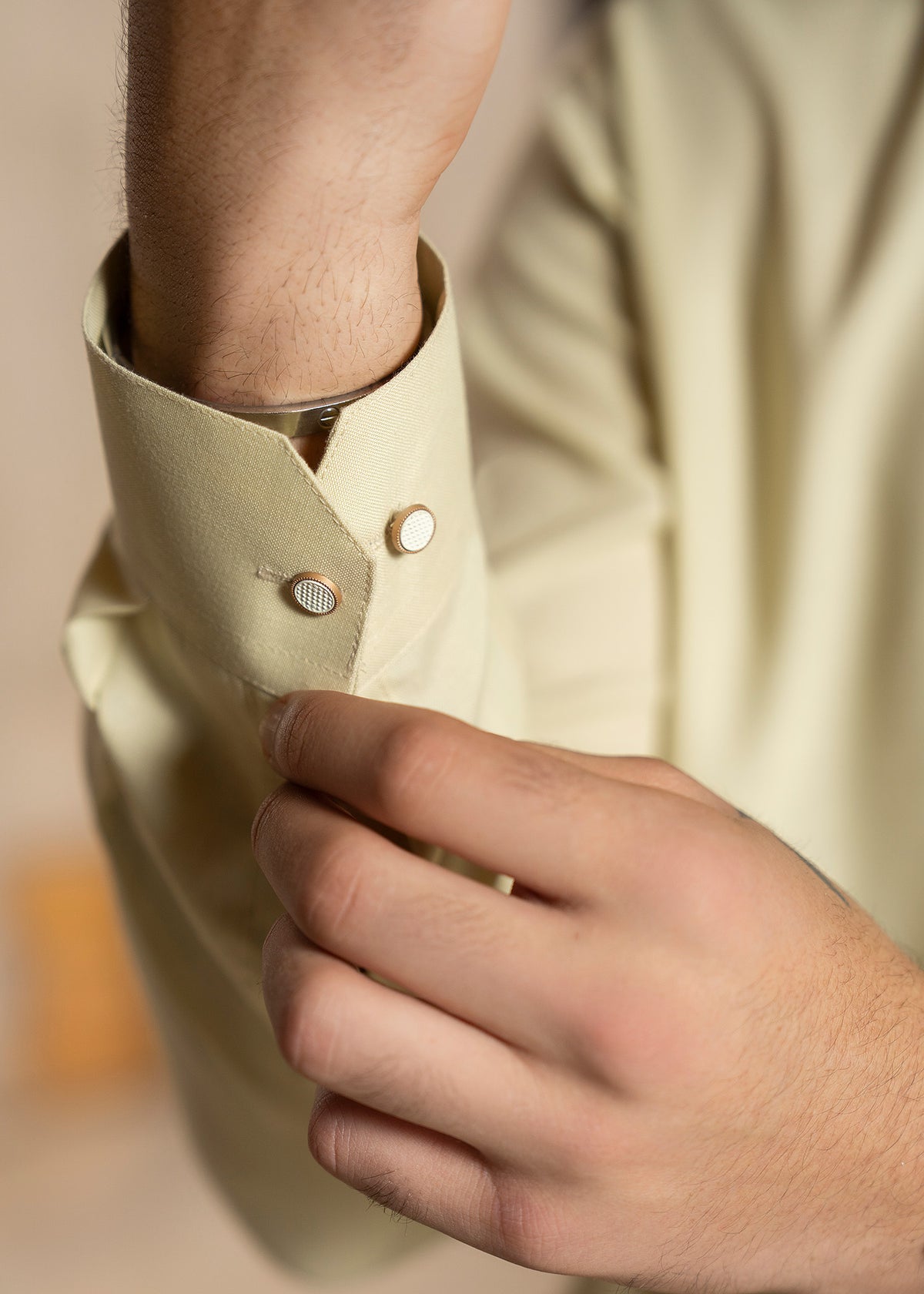 Cream Kameez Shalwar - Men