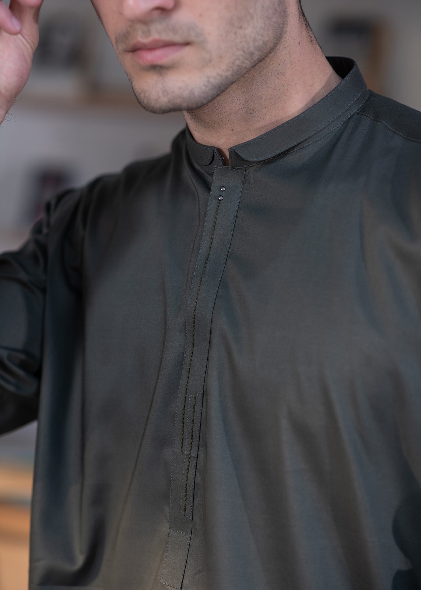 Modern Pine Green Stitched Suit for Men | Elegant Eastern Formal Wear