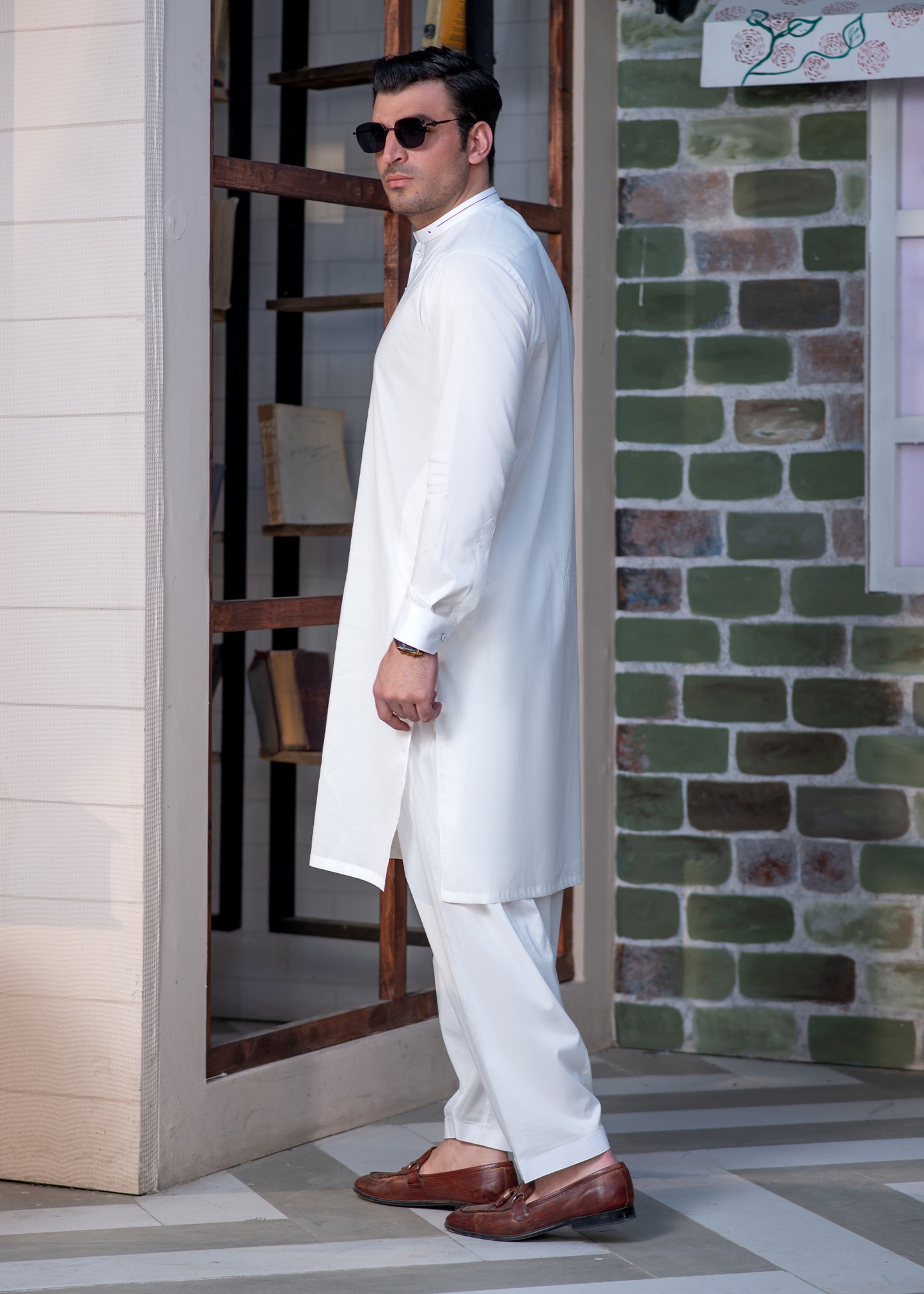 Elegant White Designer Shalwar Kameez With Minimalist Stitched