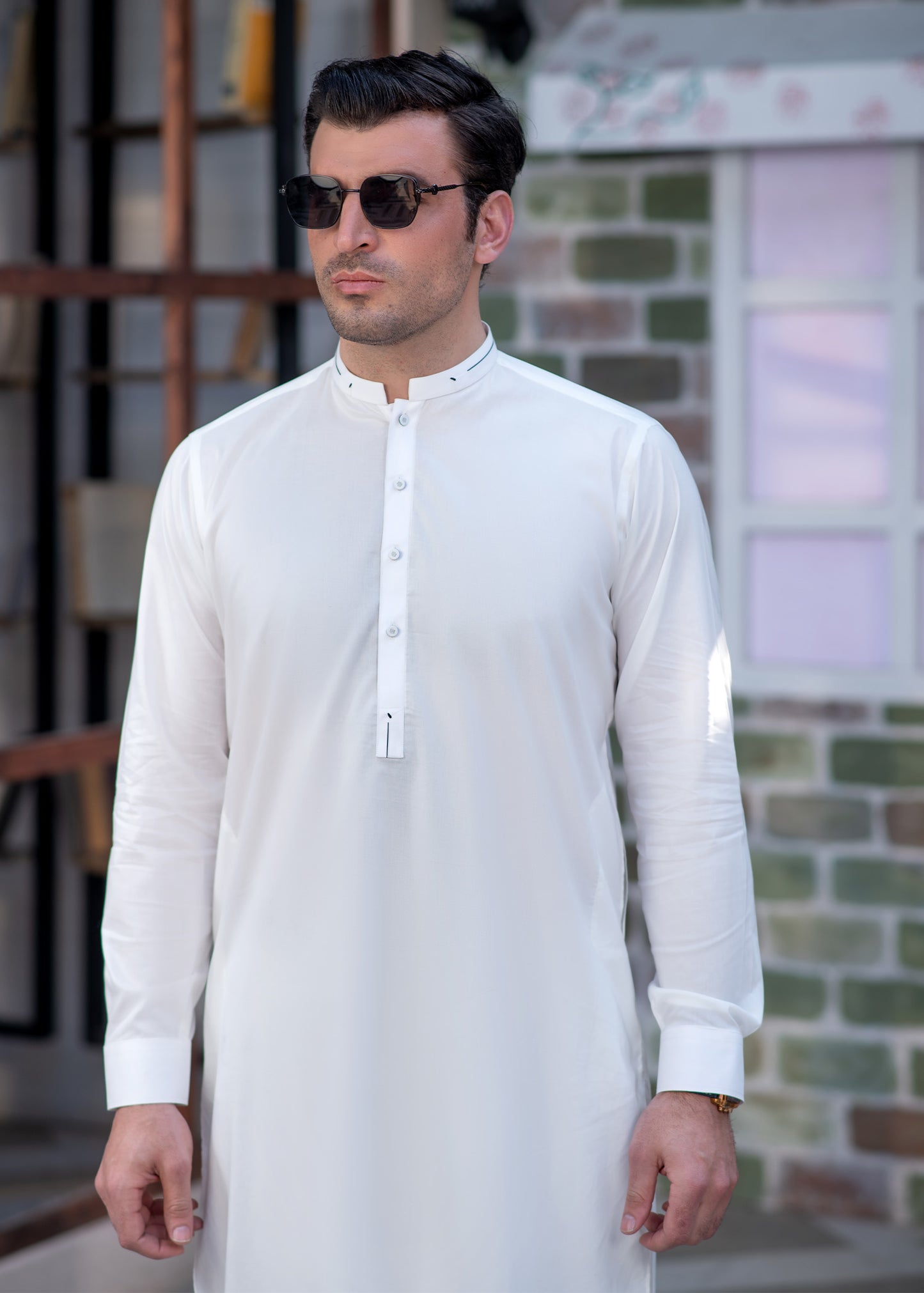 Elegant White Designer Shalwar Kameez With Minimalist Stitched