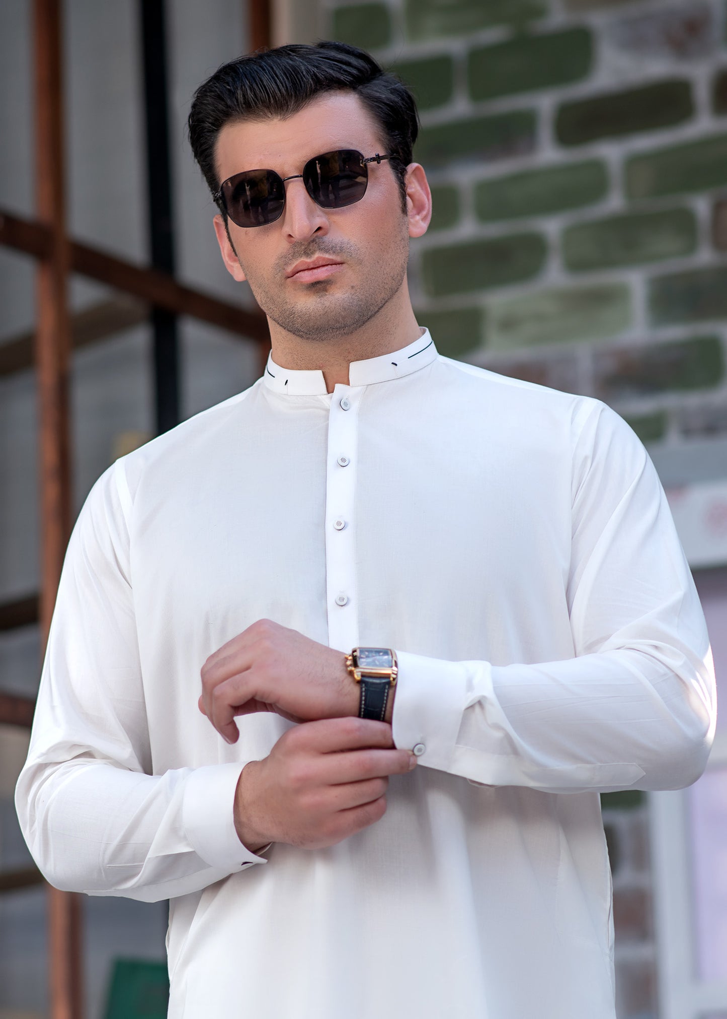 Elegant White Designer Shalwar Kameez With Minimalist Stitched