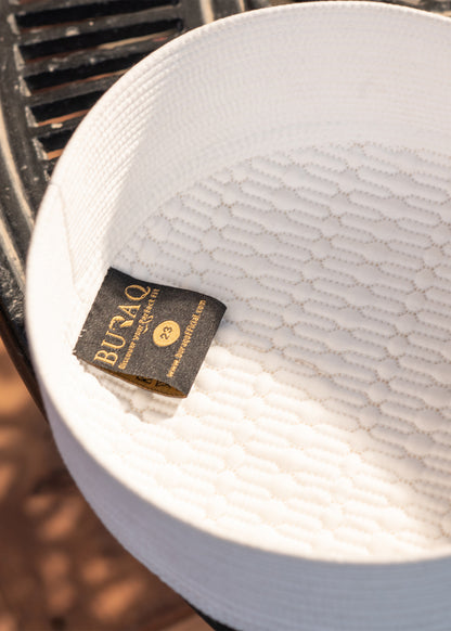White Suiting Cap - Single Embroidery - Men