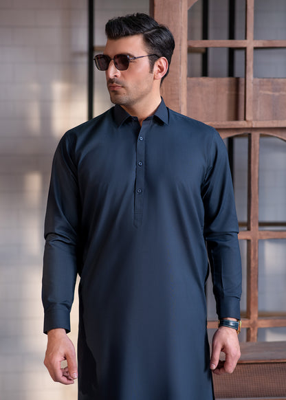 Blue Collar Plain - Kameez Shalwar - Men