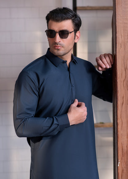 Blue Collar Plain - Kameez Shalwar - Men