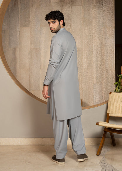 Grey Kameez Shalwar - Men