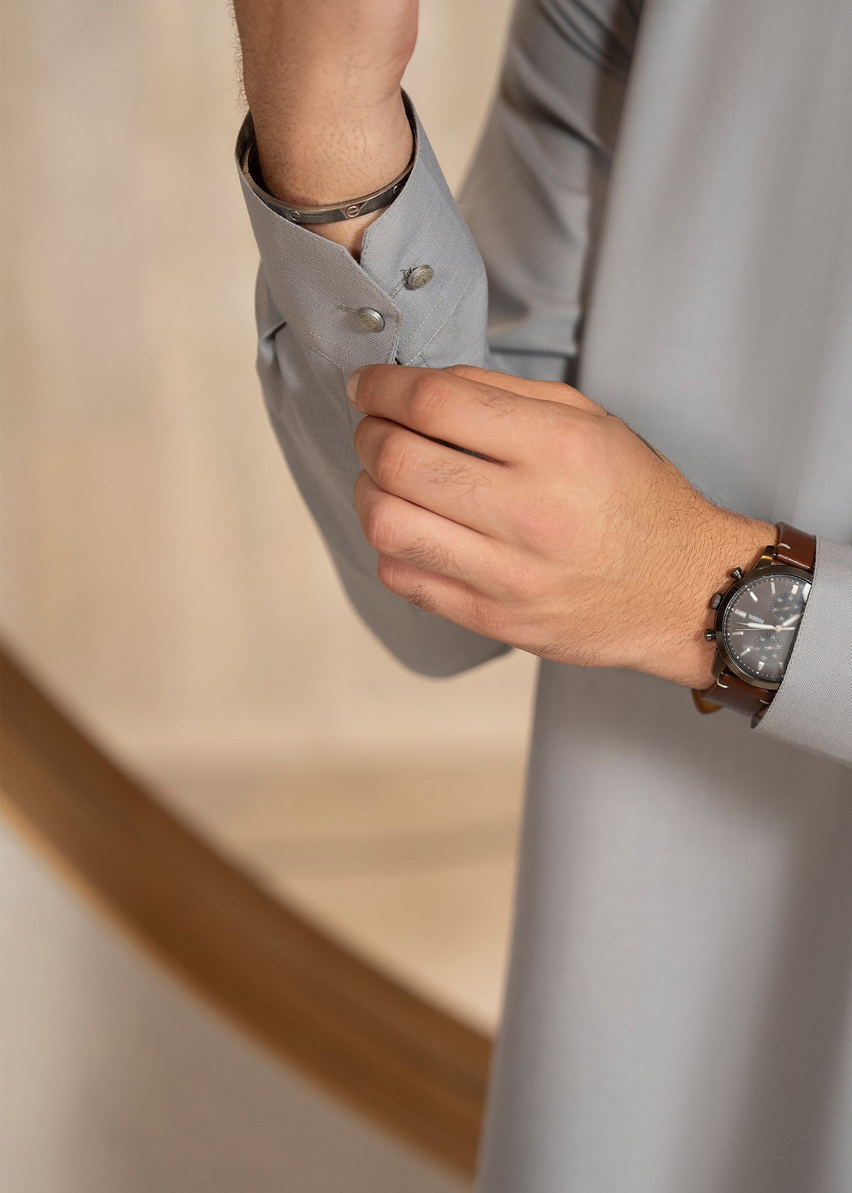 Grey Kameez Shalwar - Men