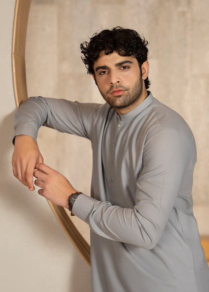 Grey Kameez Shalwar - Men
