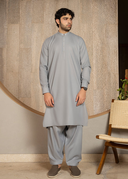 Grey Kameez Shalwar - Men