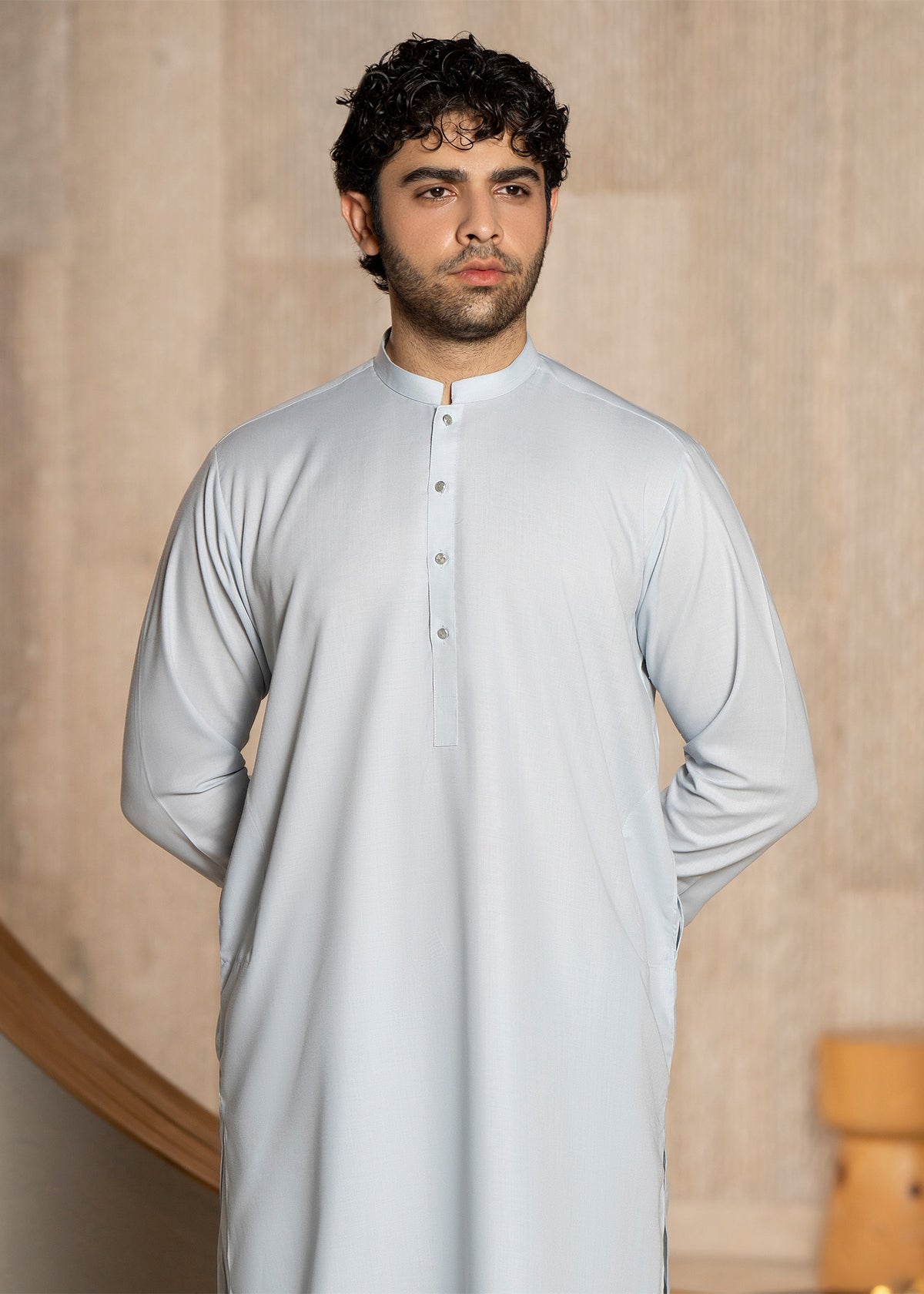 Ice Blue Ban Kameez Shalwar - Men