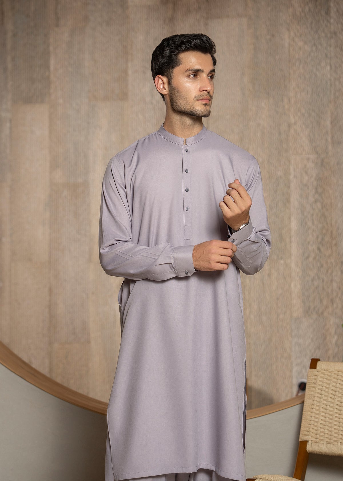Light lavender Ban Kameez Shalwar - Men