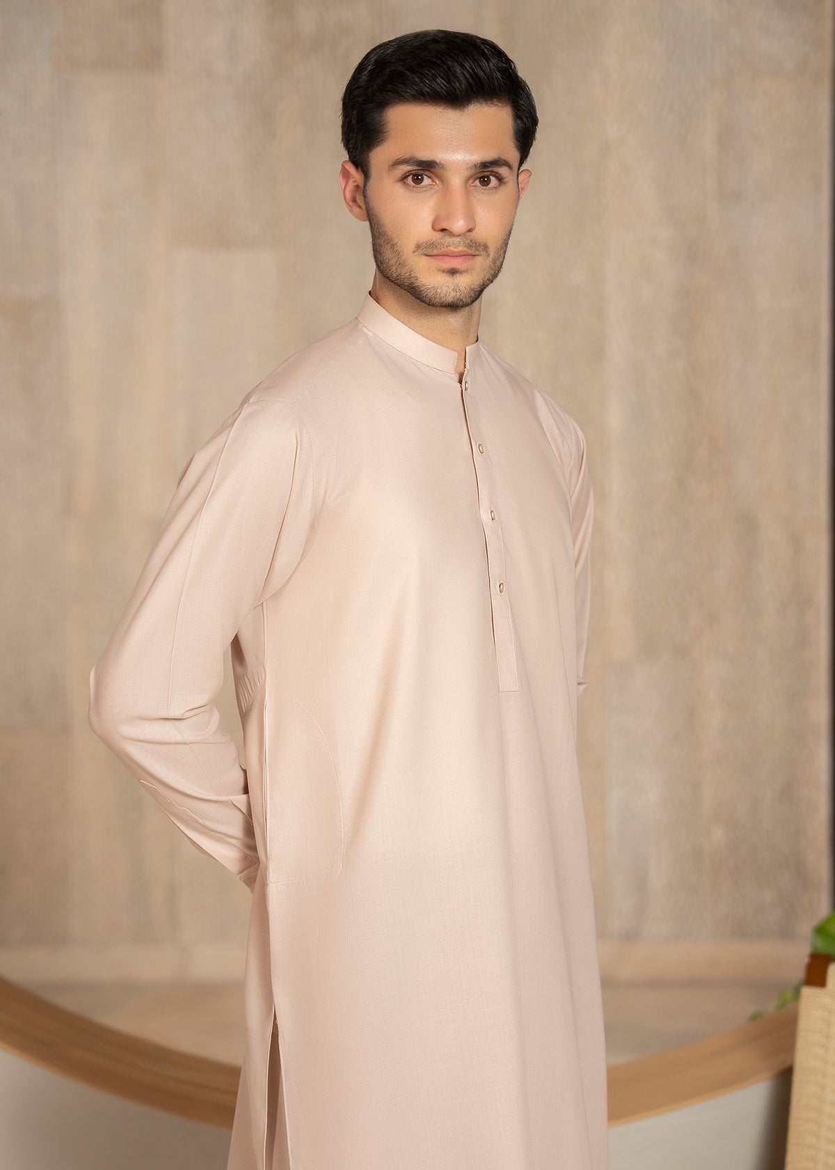 Pinkish Brown Kameez Shalwar - Men