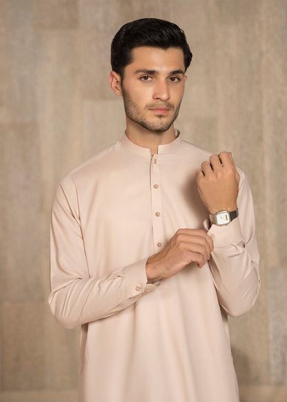 Pinkish Brown Kameez Shalwar - Men