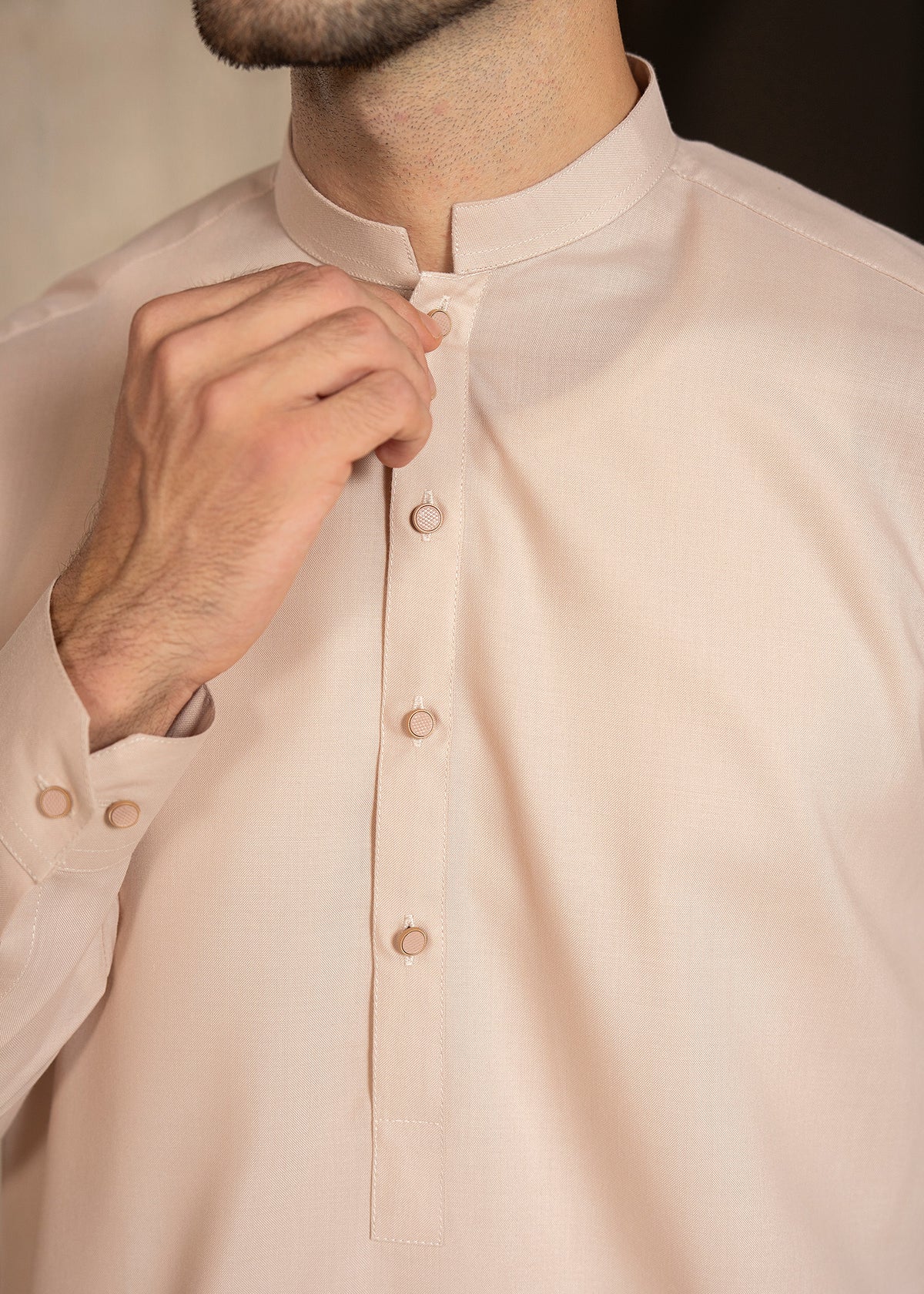 Pinkish Brown Kameez Shalwar - Men
