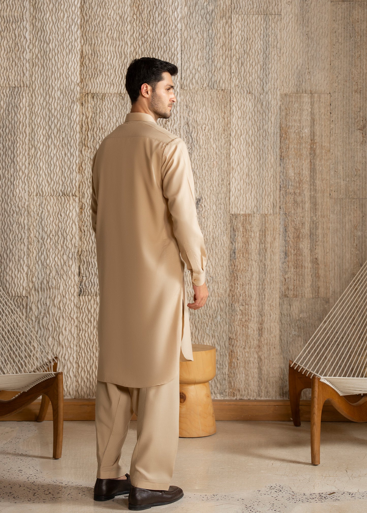 Skin French Collar Kameez Shalwar - Men