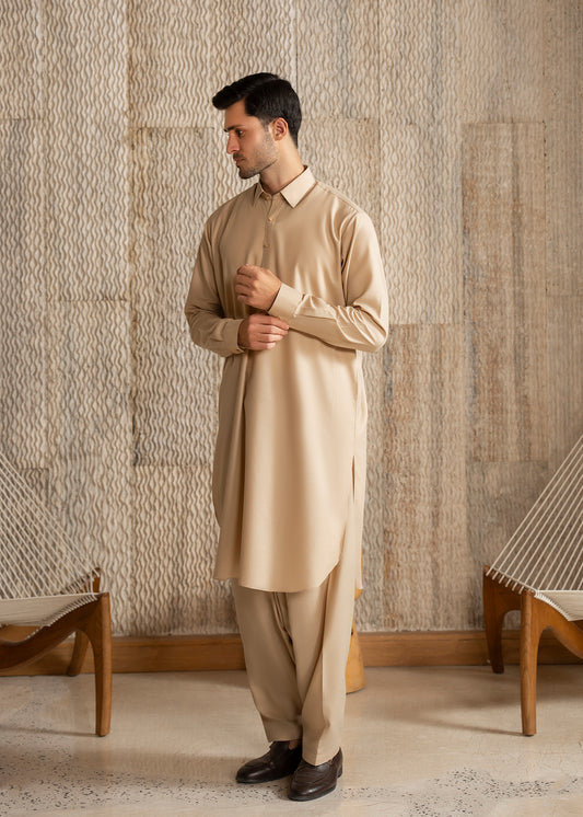 Skin French Collar Kameez Shalwar - Men