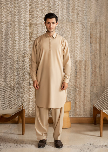 Skin French Collar Kameez Shalwar - Men