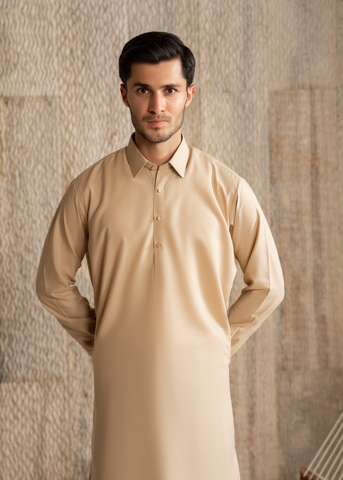 Skin French Collar Kameez Shalwar - Men