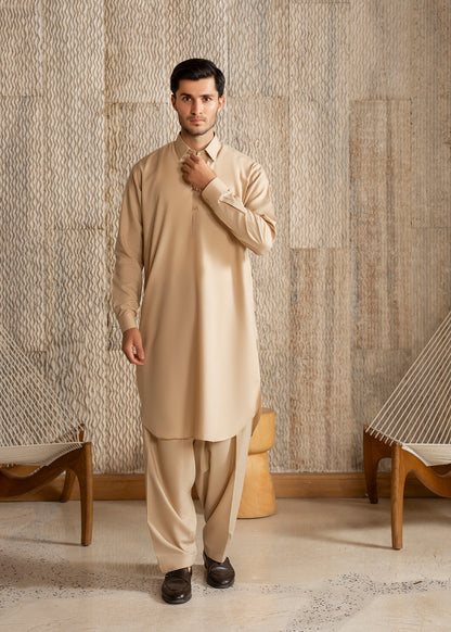 Skin French Collar Kameez Shalwar - Men
