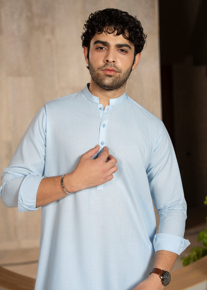 Sky Blue Kameez Shalwar - Men