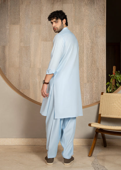 Sky Blue Kameez Shalwar - Men