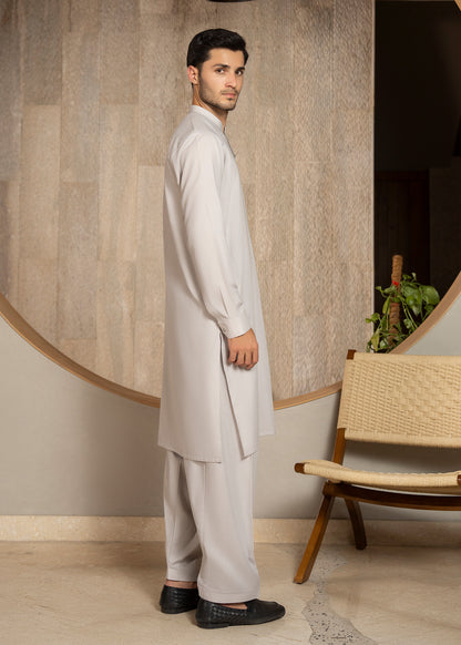 Steal Grey Kameez Shalwar - Men