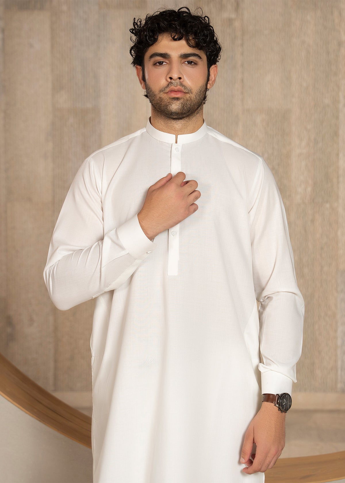 White Ban Kameez Shalwar - Men