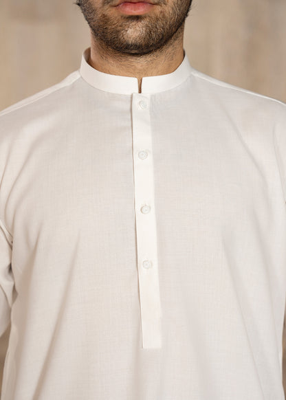 White Ban Kameez Shalwar - Men